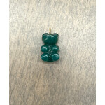 Lui Jewelry Green Onyx Bear Charm Pendant, 14k