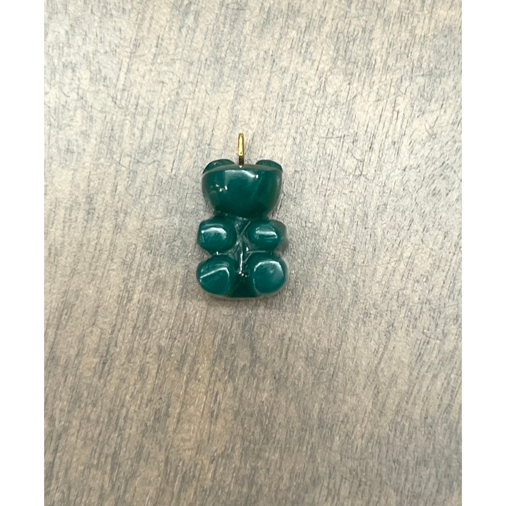Lui Jewelry Green Onyx Bear Charm Pendant, 14k