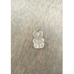 Lui Jewelry Rose Quartz Bear Charm Pendant, 14k