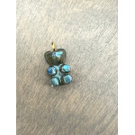 Lui Jewelry Labradorite Bear Charm Pendant, 14k