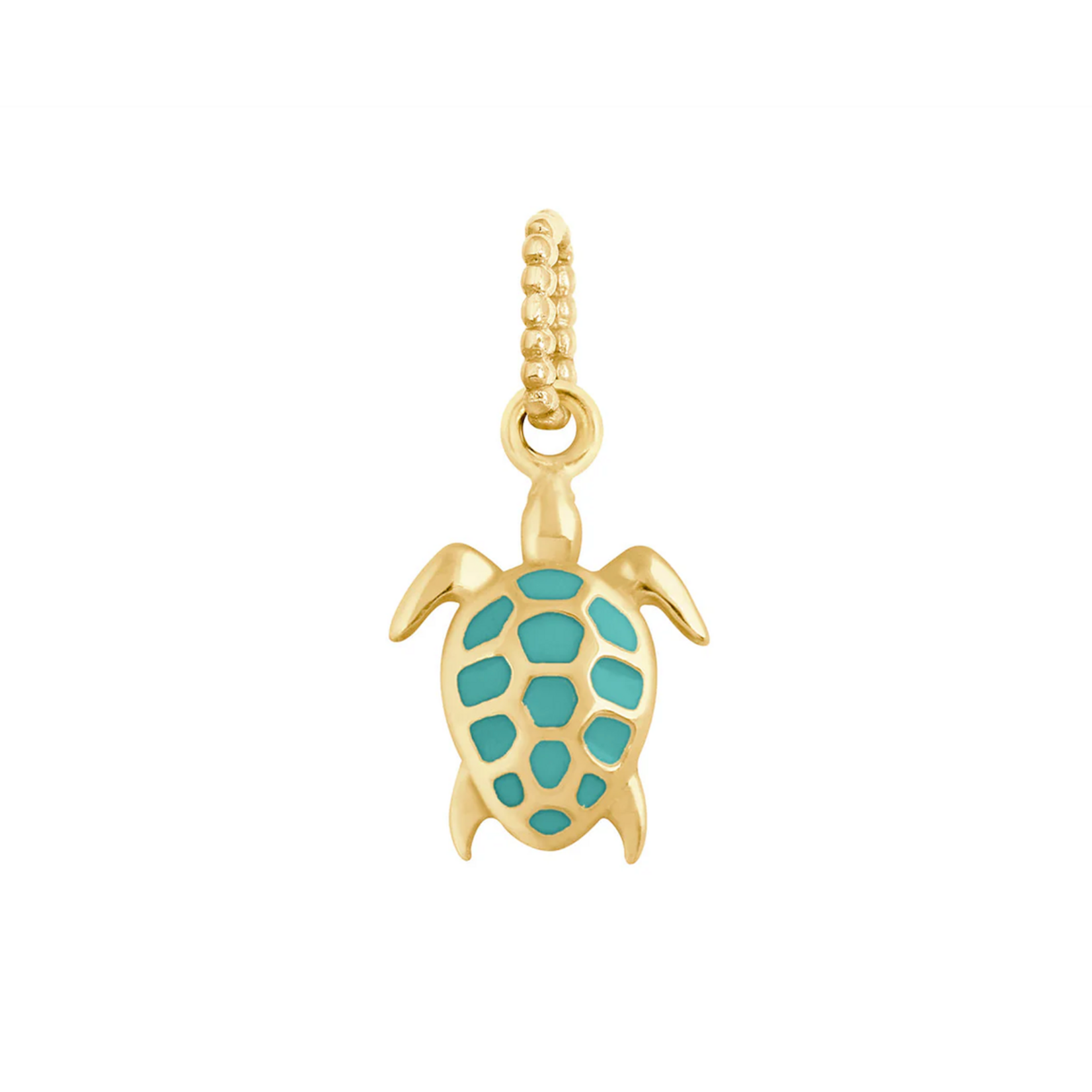Gigi Clozeau Turquoise Green Turtle Pendant, 18k & Resin