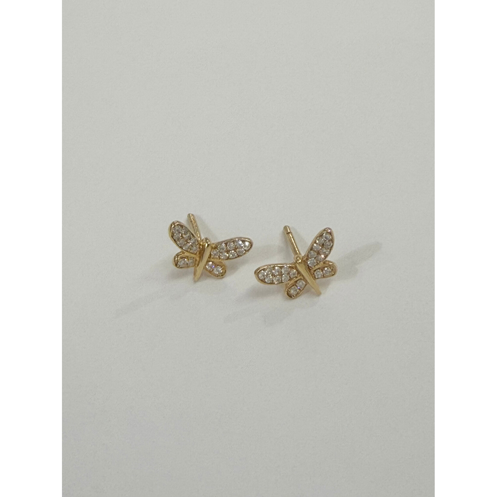 Andi Alyse 18K YG Medium Diamond (.26ct) Butterfly Stud Earrings (2.6gr)
