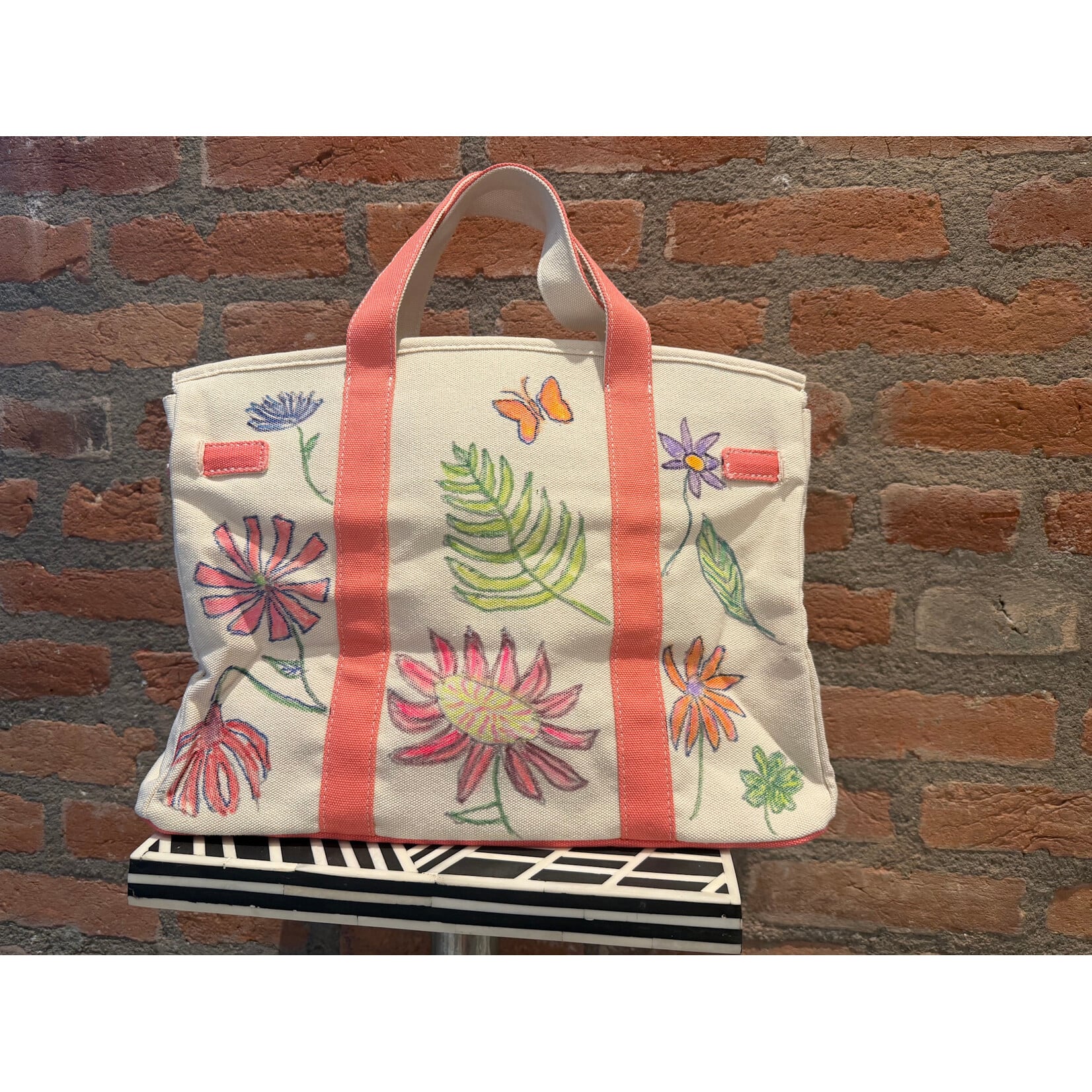 Kim Wyly Hand Painted Pink Canvas Birkin