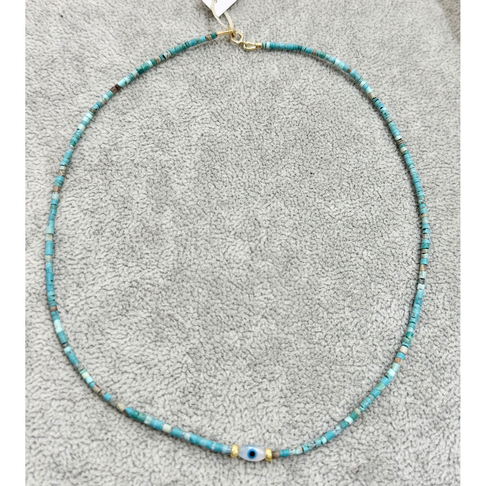 Theodosia Greece Necklace Turquoise, 15.5 inches