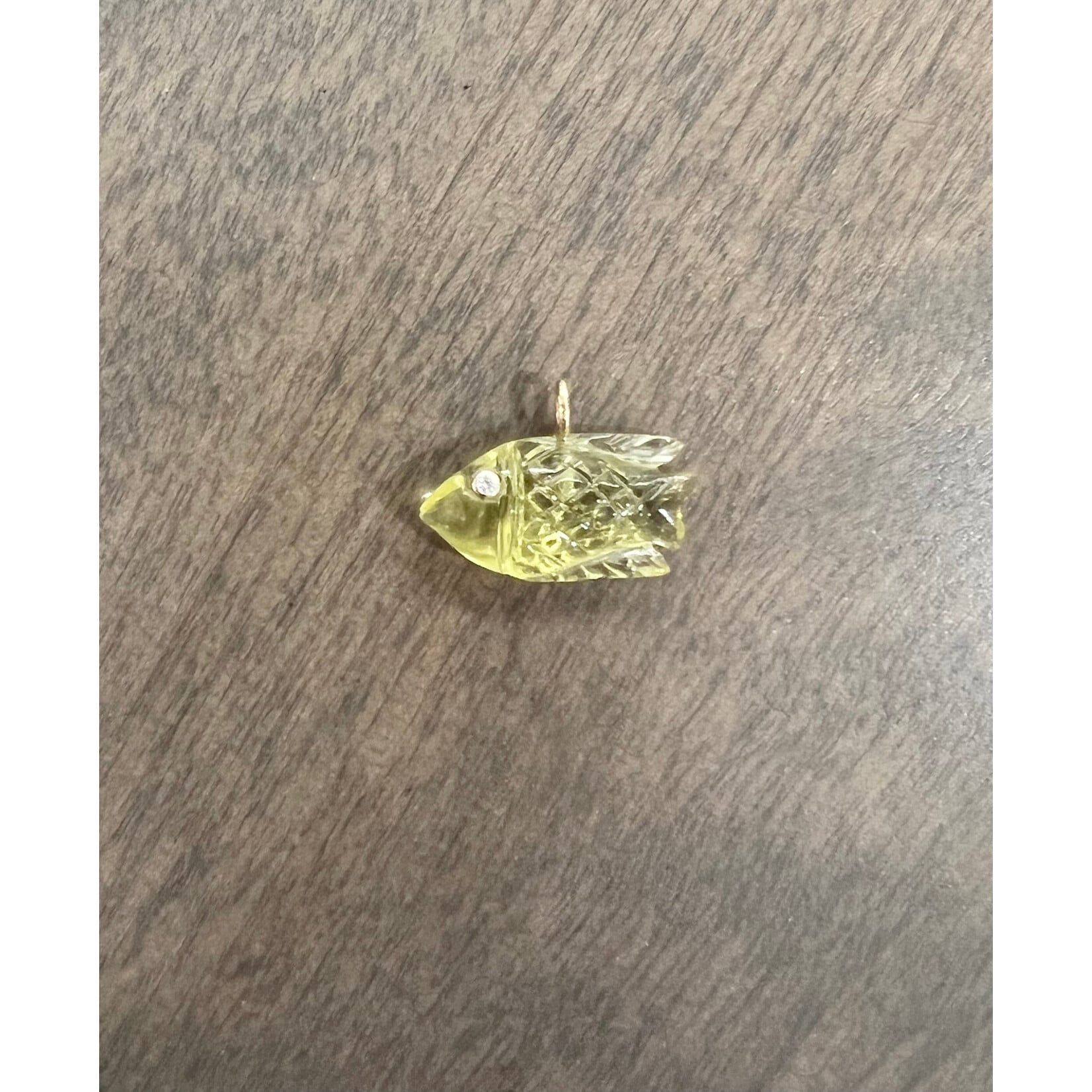 Lui Jewelry Lemon Quartz Fish w/Diamond Eyes