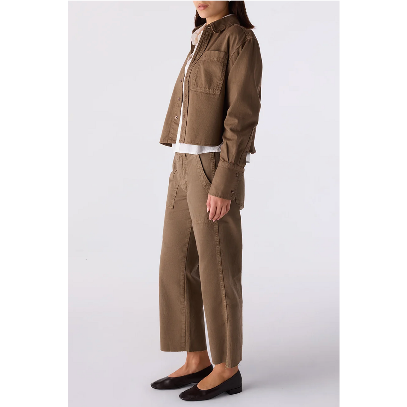 AMO Easy Army Slouch Crop