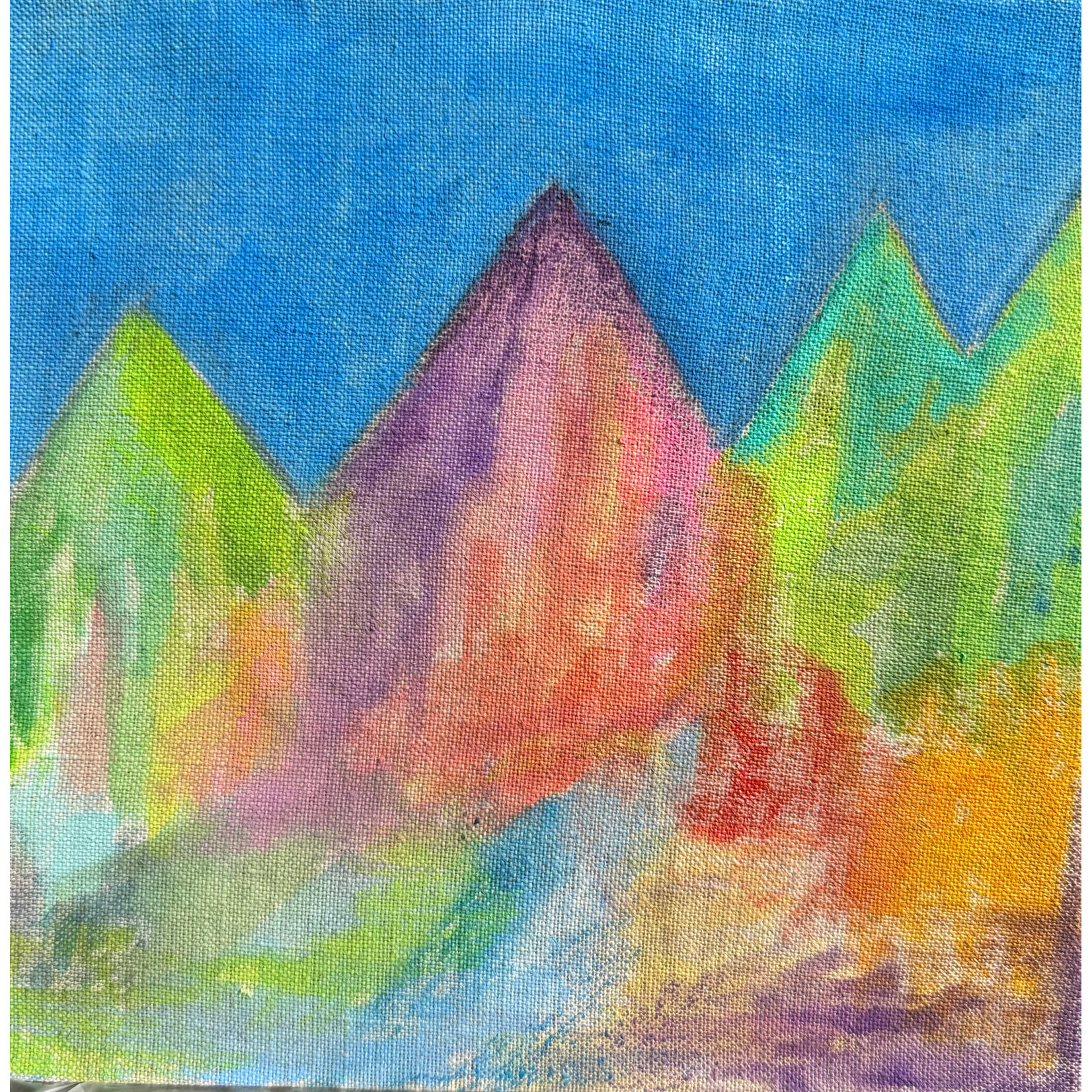 Kim Wyly "The Way of Remember" Mixed Media on Linen, 8x8