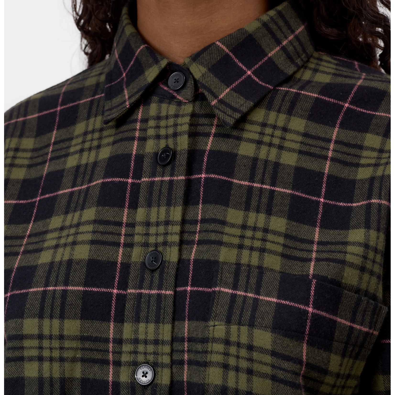 Closed Cropped Oversized Shirt