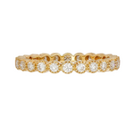 Sethi Couture 18k Yellow Gold and White Diamond Bezel Band, .65 ct, Size 5.25