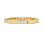 Sethi Couture 18k Yellow Gold Luna 3 Stone Band, .53ct, Size 7.25