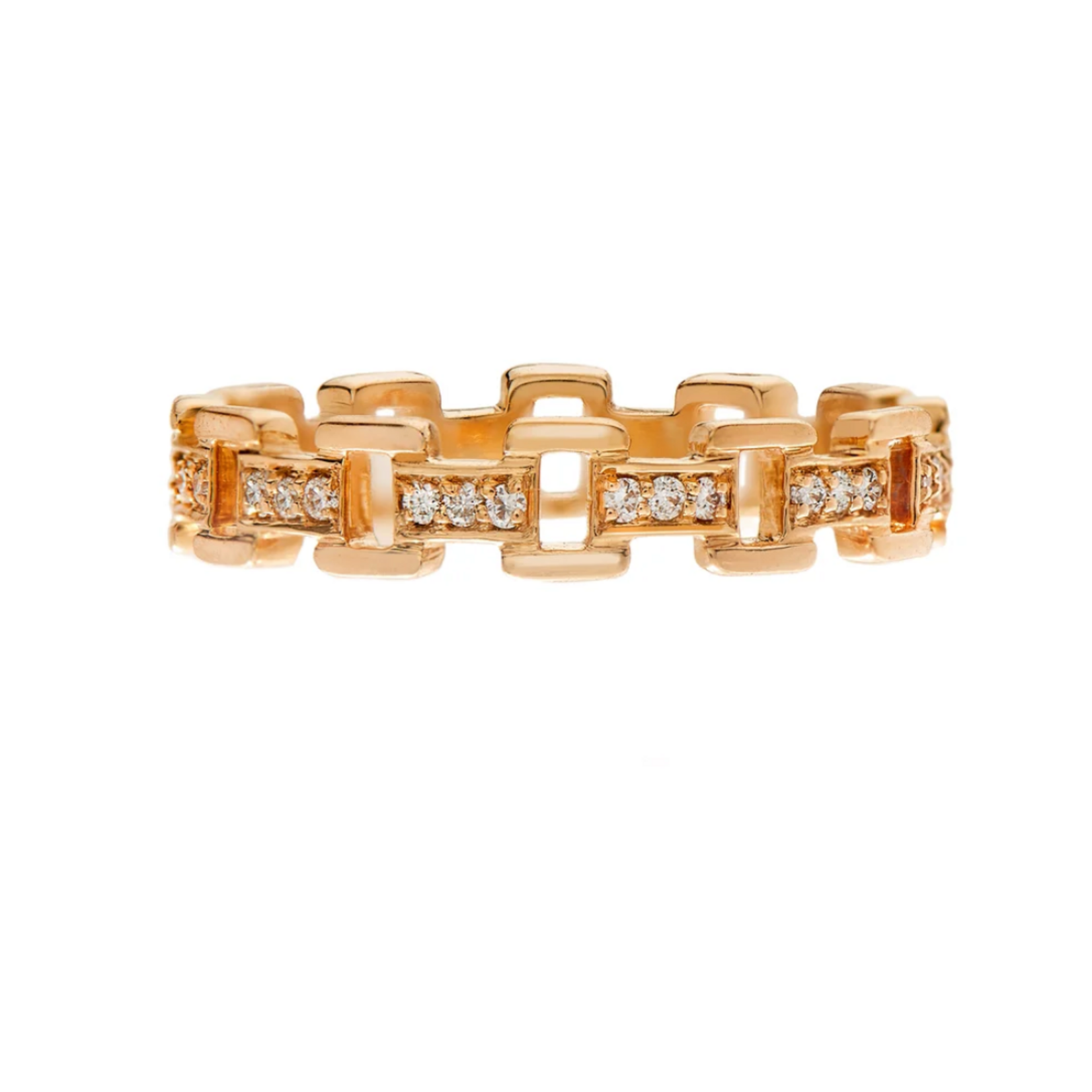 Sethi Couture 18k Yellow Gold and Diamond Cesta Band, Size 6.5