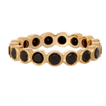Sethi Couture 18k Yellow Gold and Black Diamond Modern Bezel Band, Size 6.5, 1.21ct