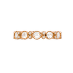 Sethi Couture 18k Rose Gold and Rose Cut Diamond Marian Band, Size 7, 1.17ct