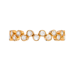Sethi Couture 18k Rose Gold and Diamond Zig Zag Ring, Size 5.5