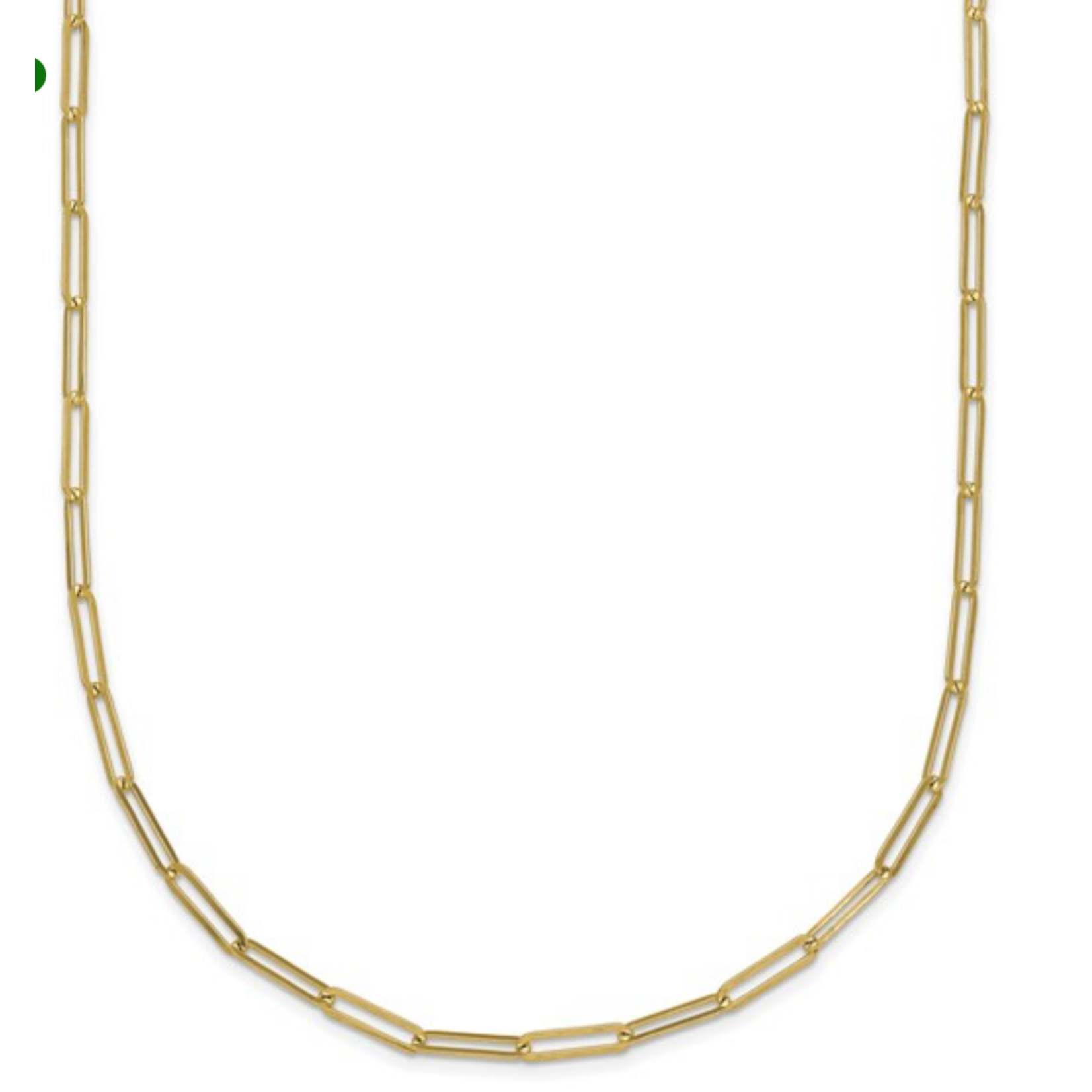 EYG Collection 14k 1.7mm Solid Paperclip Link 14-16 inch Necklace