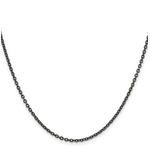 EYG Collection Stainless Steel Oxidized 18 inch necklace