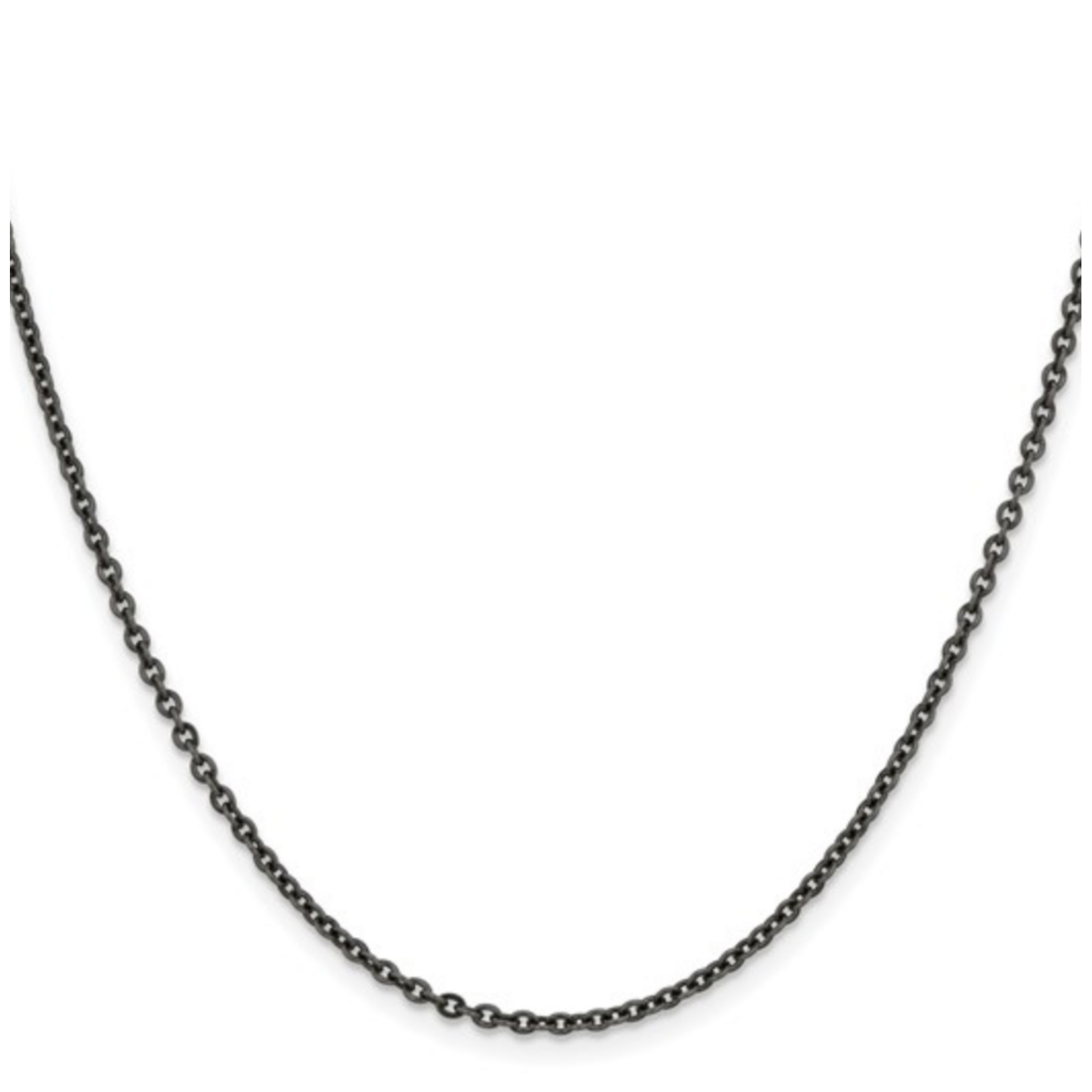 EYG Collection Stainless Steel Oxidized 18 inch necklace