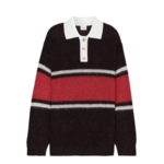 Closed Polo w/Rugby Stripe