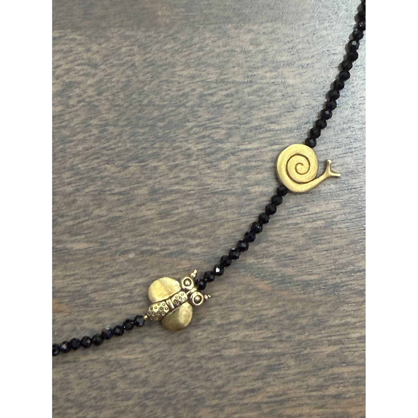 Alex Sepkus 18k and Black Spinel Beads "Fable Animals and Strange Characters" Necklace