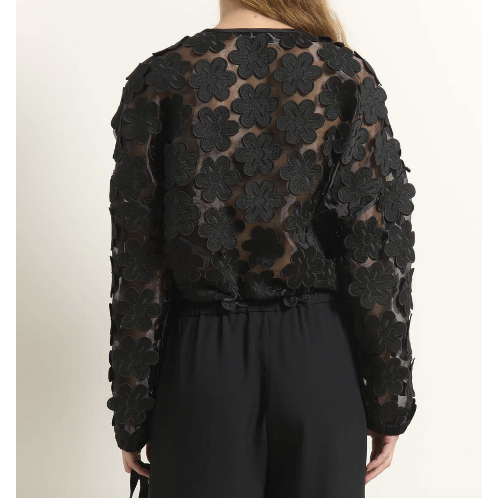 Beatrice Short Jacket w/Floral Appliques