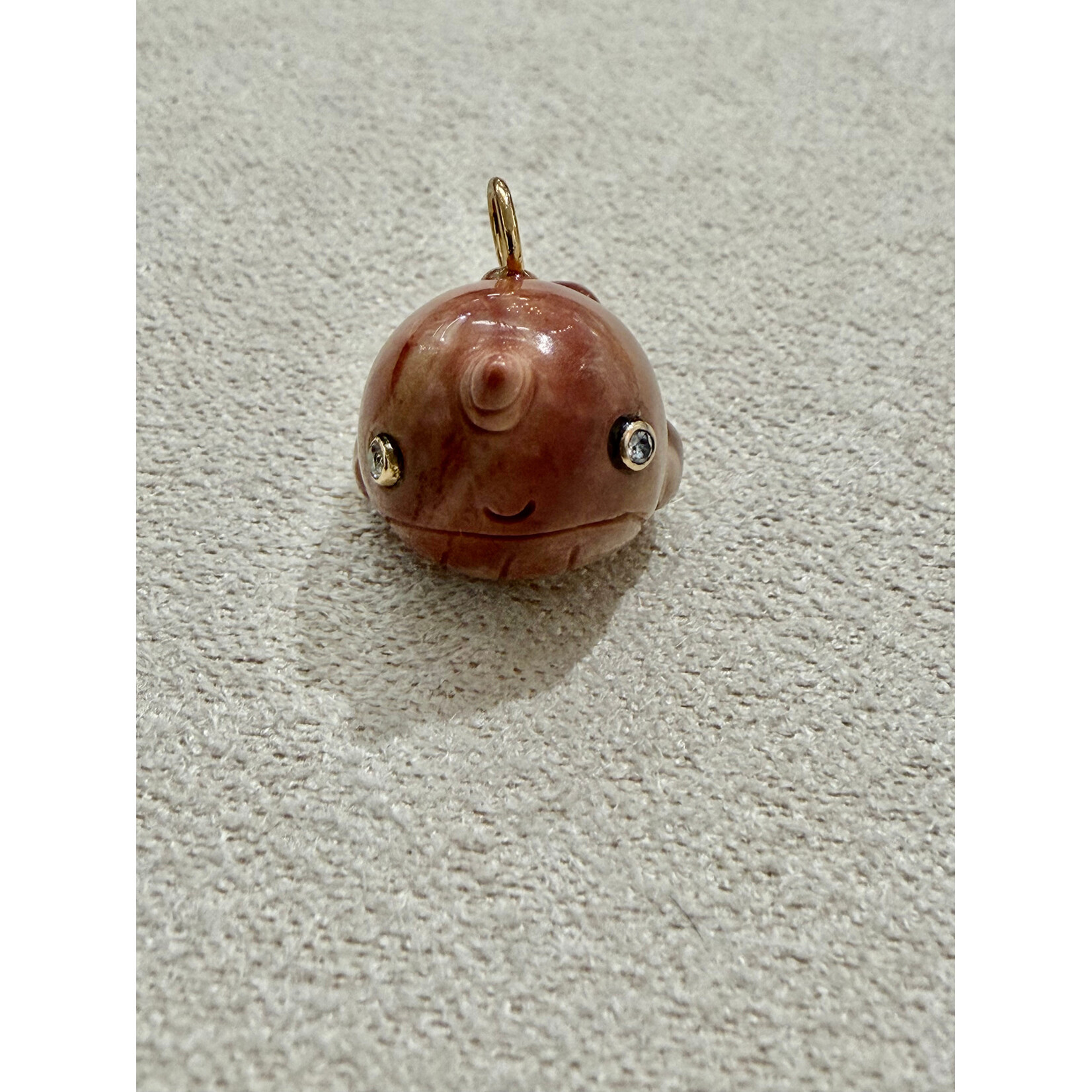 Lui Jewelry Alashan Agate Narwhal, 14K