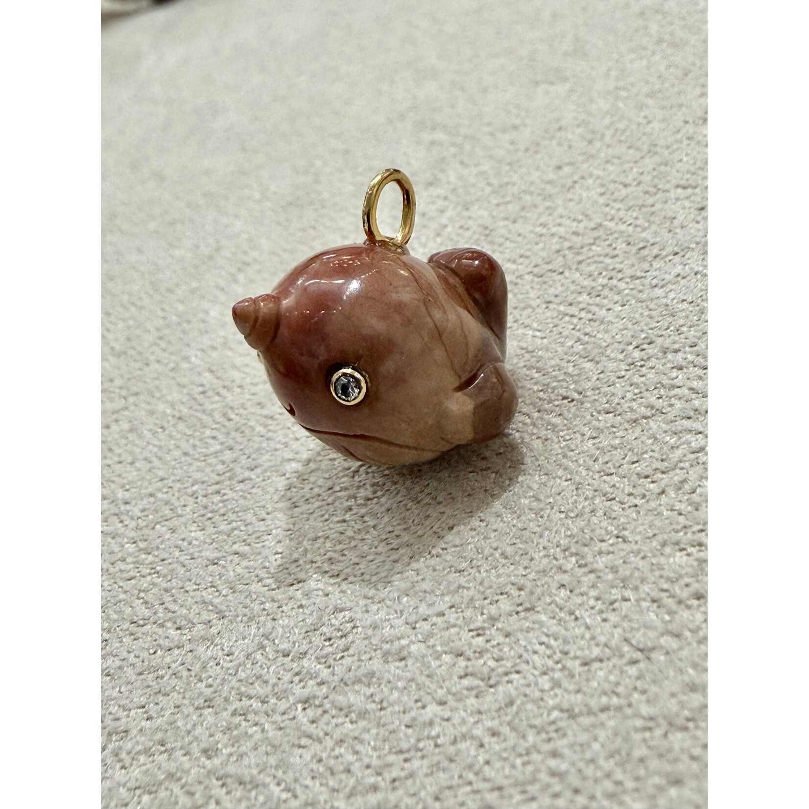 Lui Jewelry Alashan Agate Narwhal, 14K