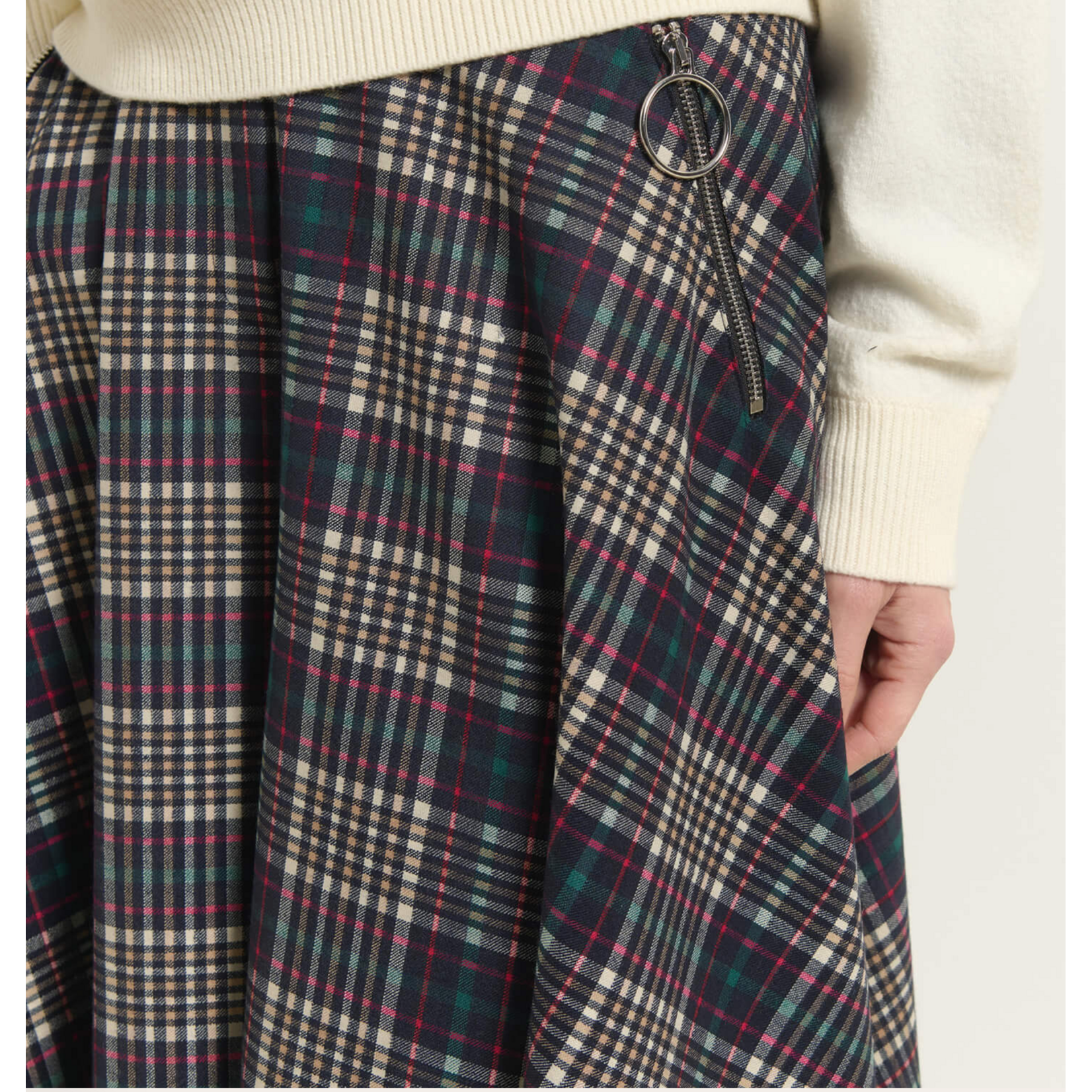 Beatrice Tartan Culotte w/Zips