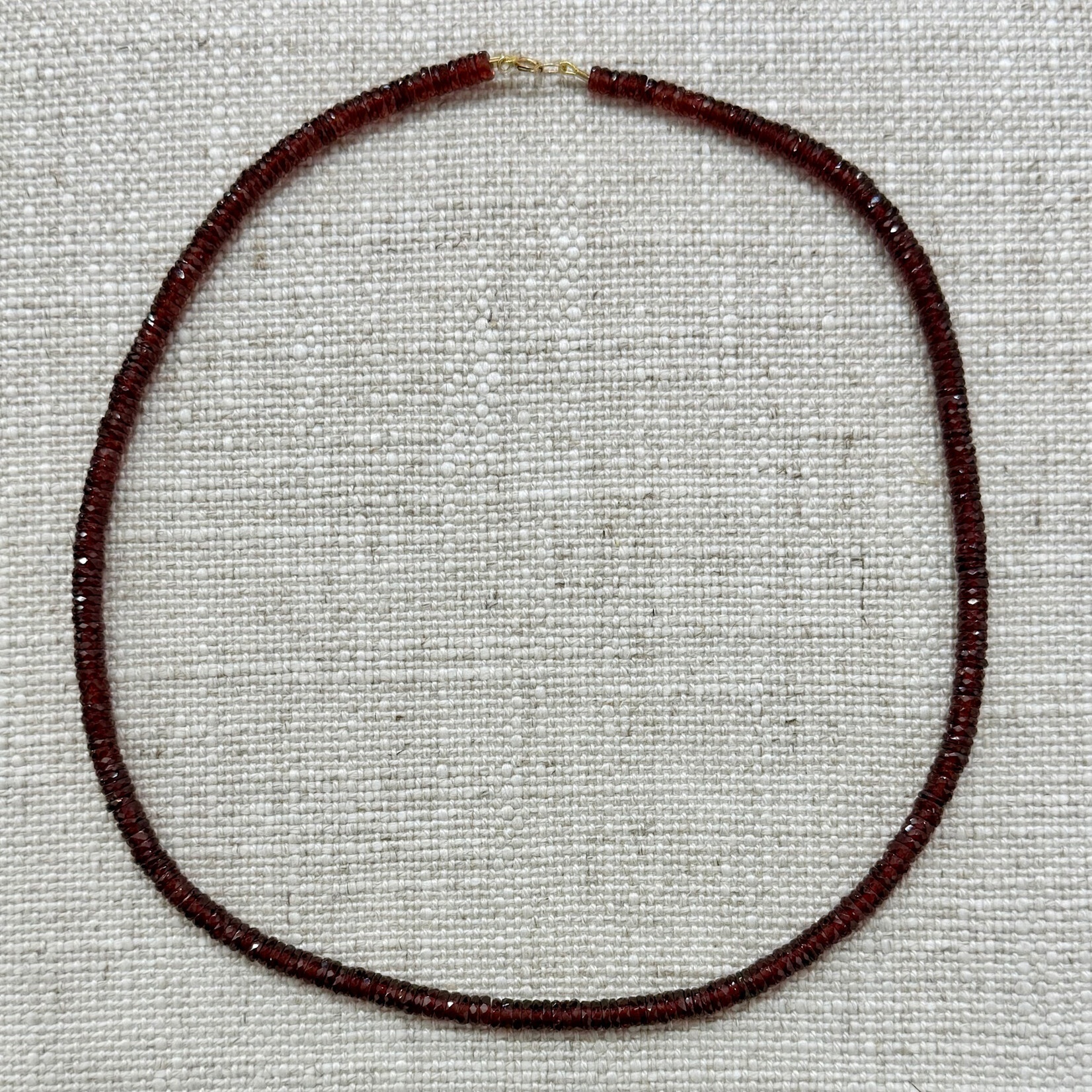 Theodosia Garnet Heishi 17" Necklace