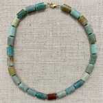 Theodosia Amazonite Tube Necklace, 18 inch