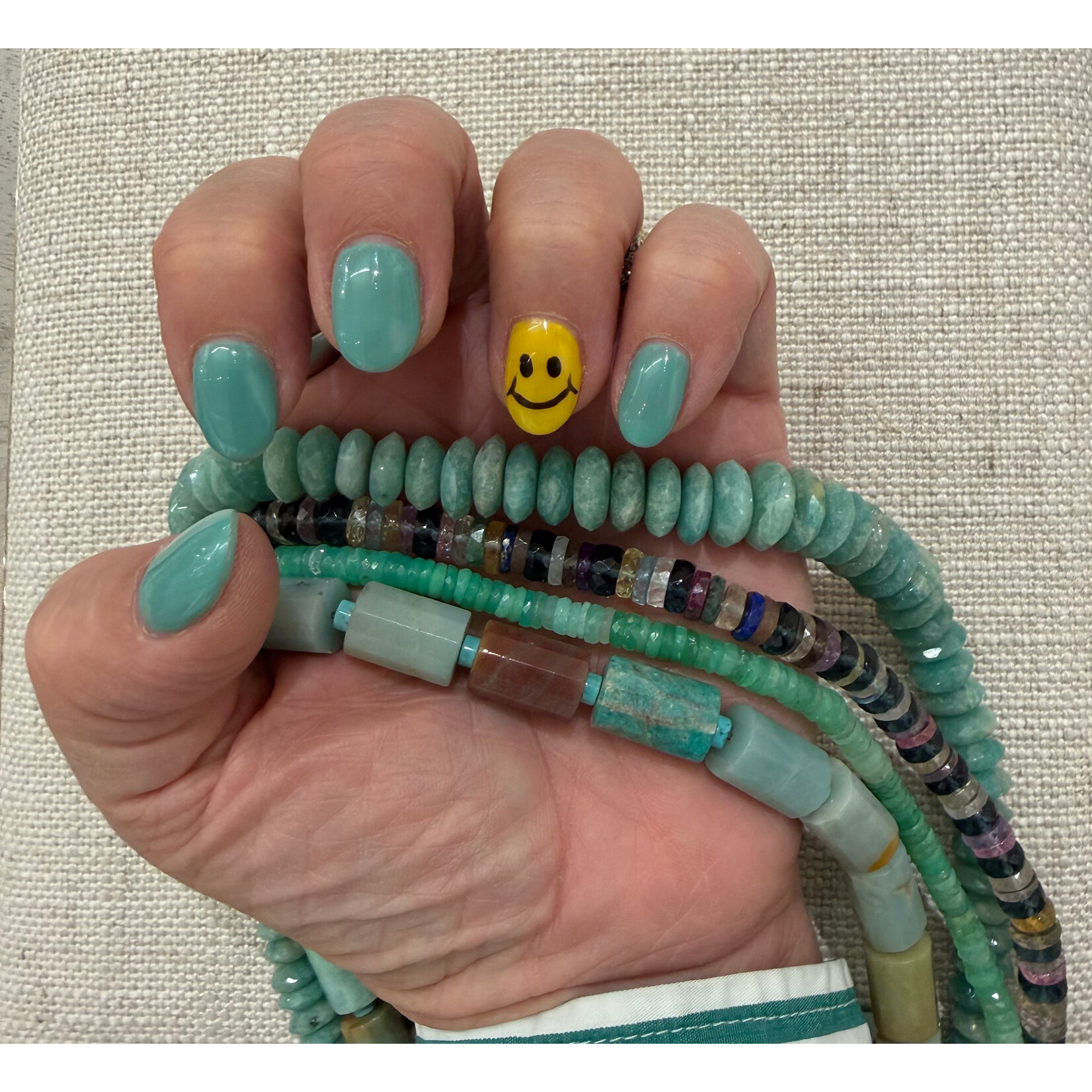 Theodosia Amazonite Tube Necklace, 18 inch