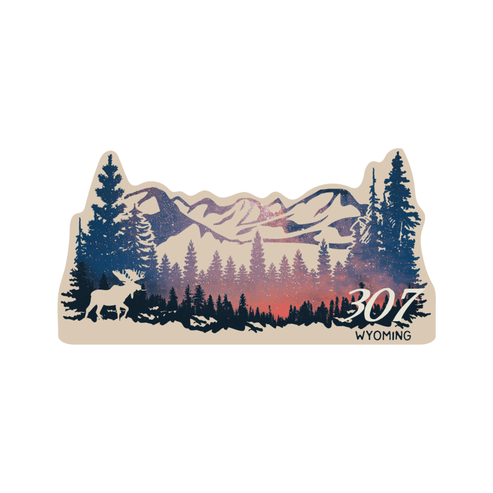 307 Moose mini sticker