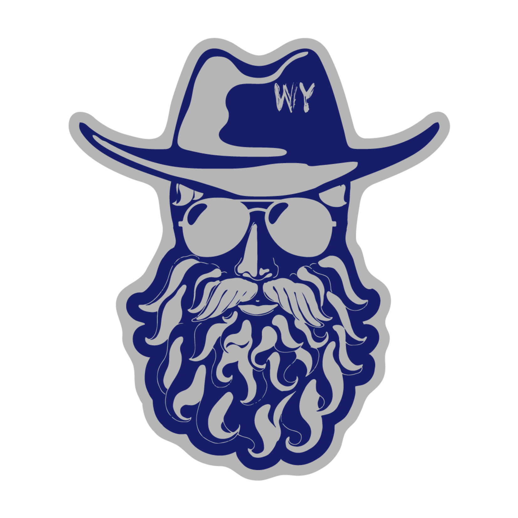 Beardy Cowboy Lrg Sticker