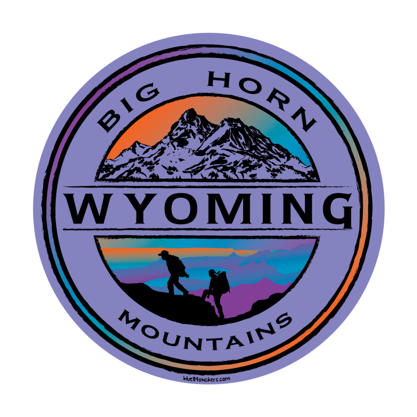 Big Horn Mtns/Hiker Lrg Sticker