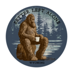 Bigfoot Better Left Alone Lrg sticker