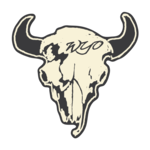 Branded Buffalo Skull Lrg sticker