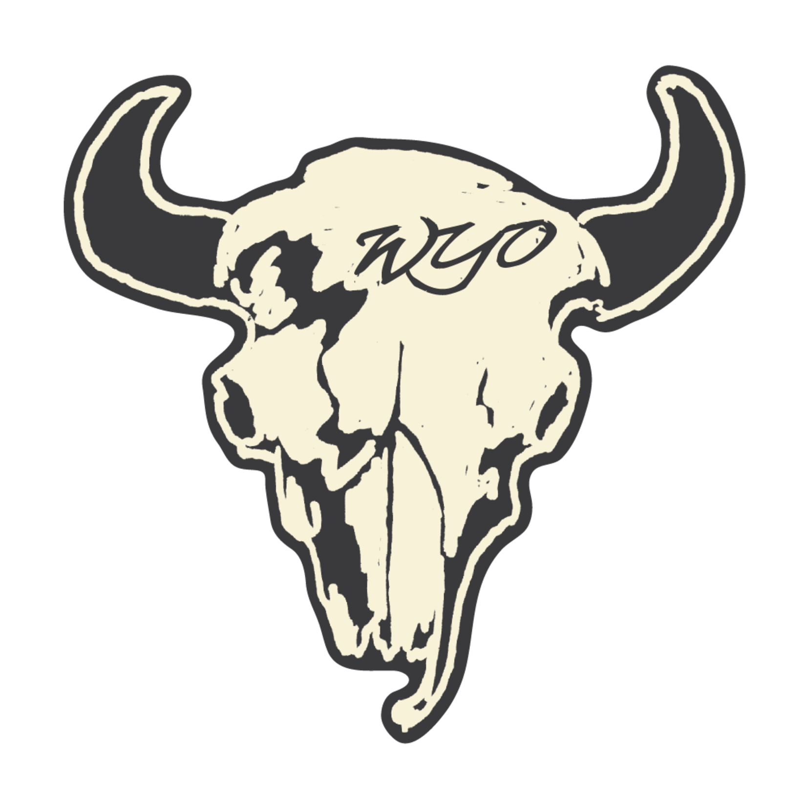 Branded Buffalo Skull Lrg sticker