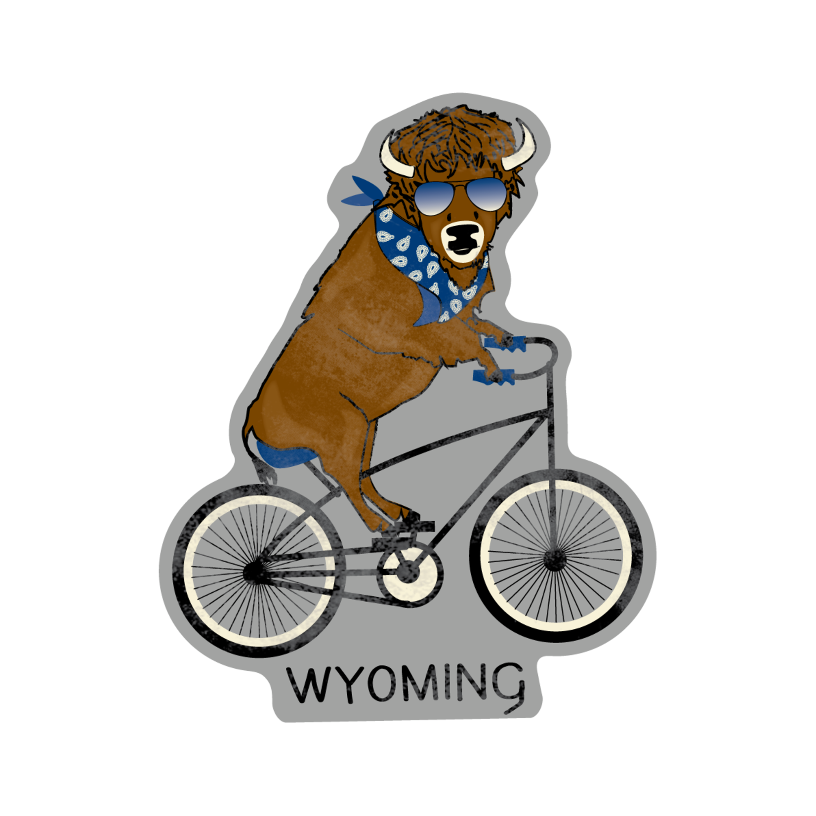 Move Over Bison/Bike Mini sticker