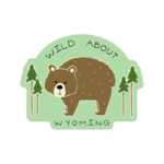 Wild About Wyoming/Bear Mini sticker