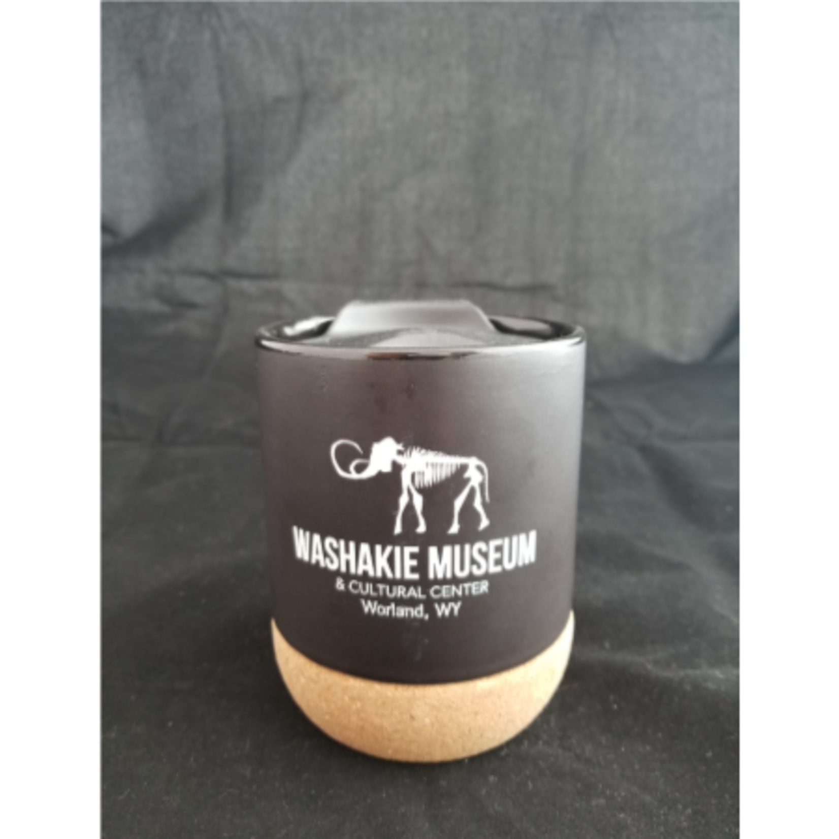 black museum mug