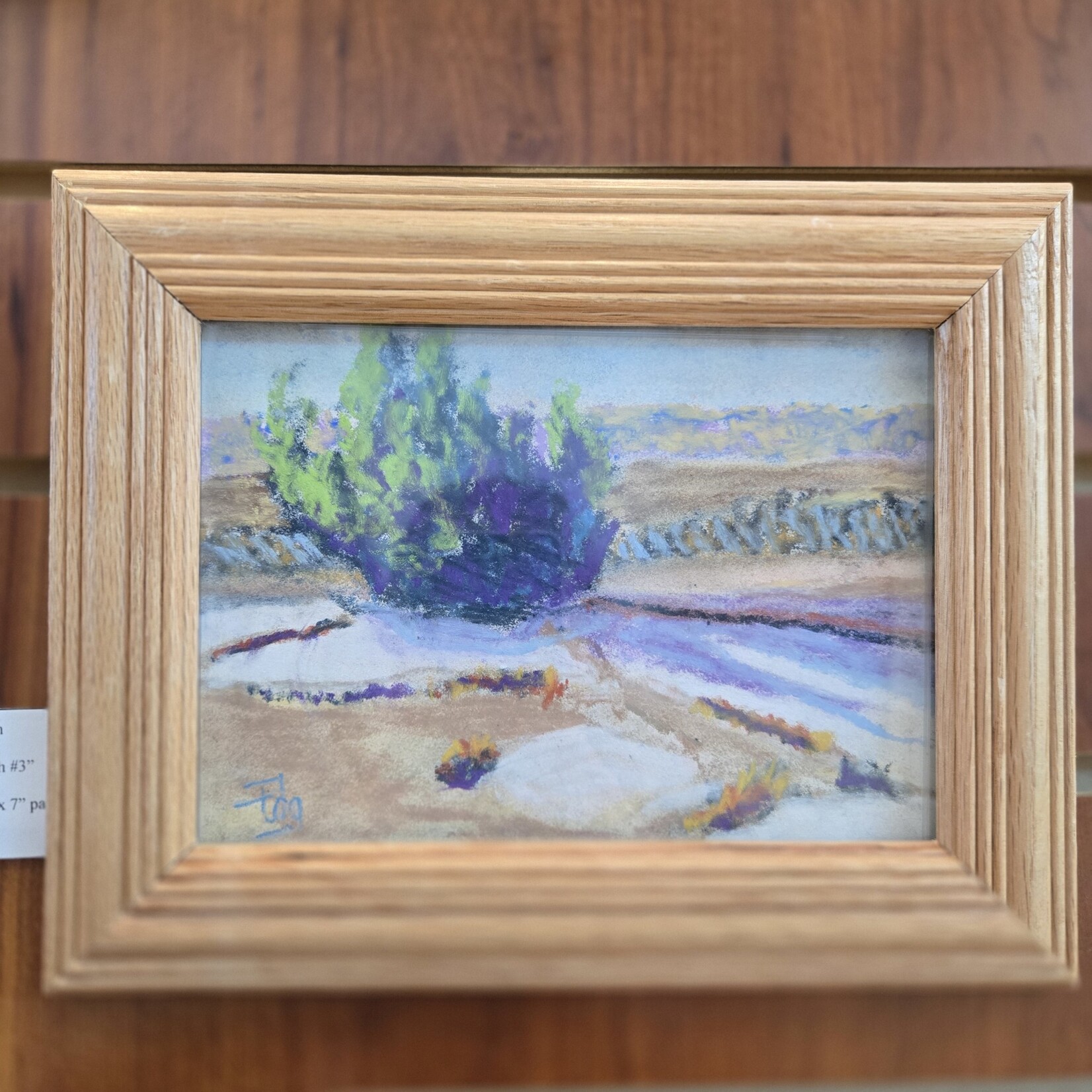 GER "Lone Bush" 5x7 Pastel