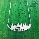 Close 2 UR Heart Camper Stainless Steel Necklace