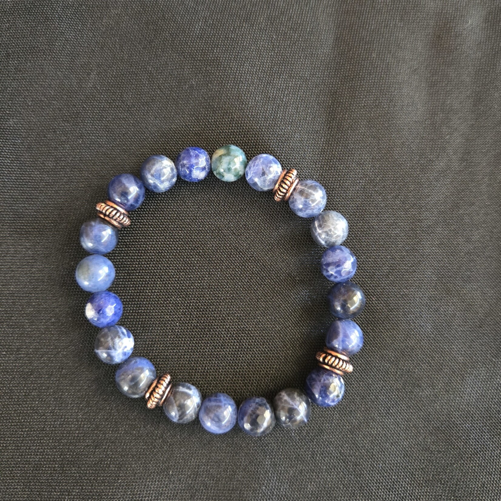 Close 2 UR Heart Sodalite Blue & Copper Bracelet