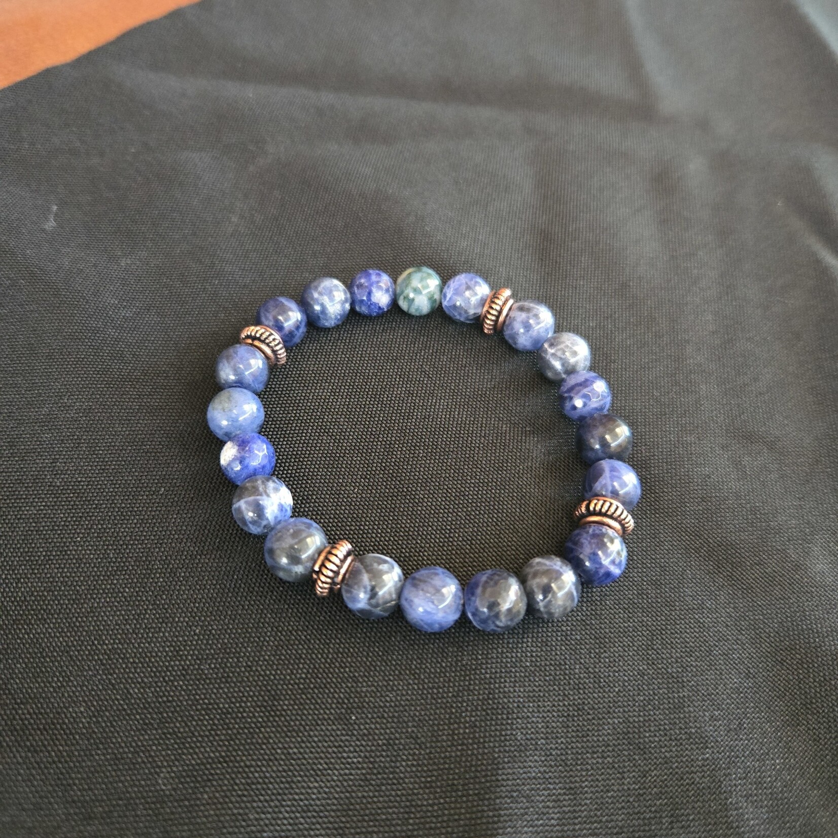 Close 2 UR Heart Sodalite Blue & Copper Bracelet
