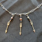 Onyx, Jasper, Copper/Paperclip Chain Necklace
