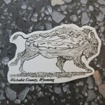 Bison/Mtn Drawing Lrg Sticker