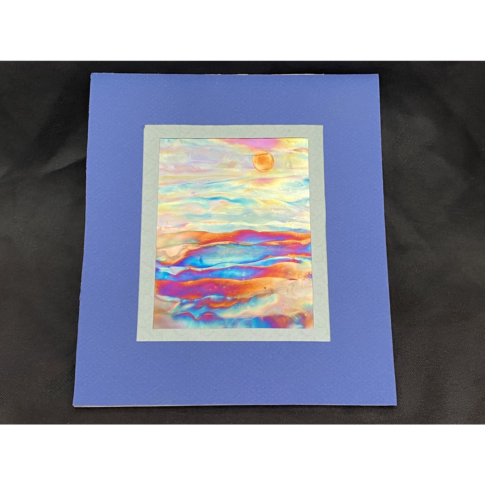 7.5x6.5 Blue Matted Copper Art FUL