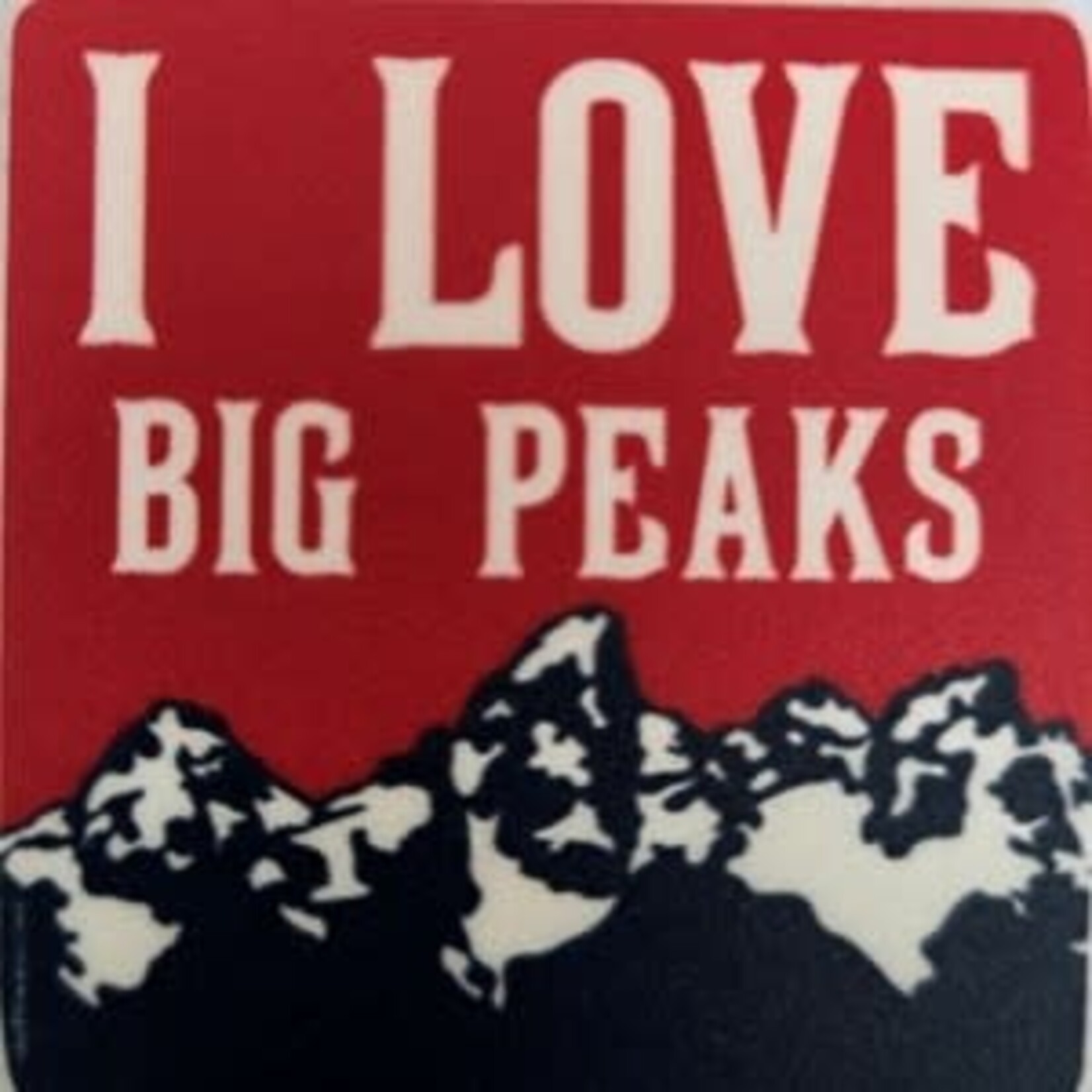 I Love Big Peaks mini sticker