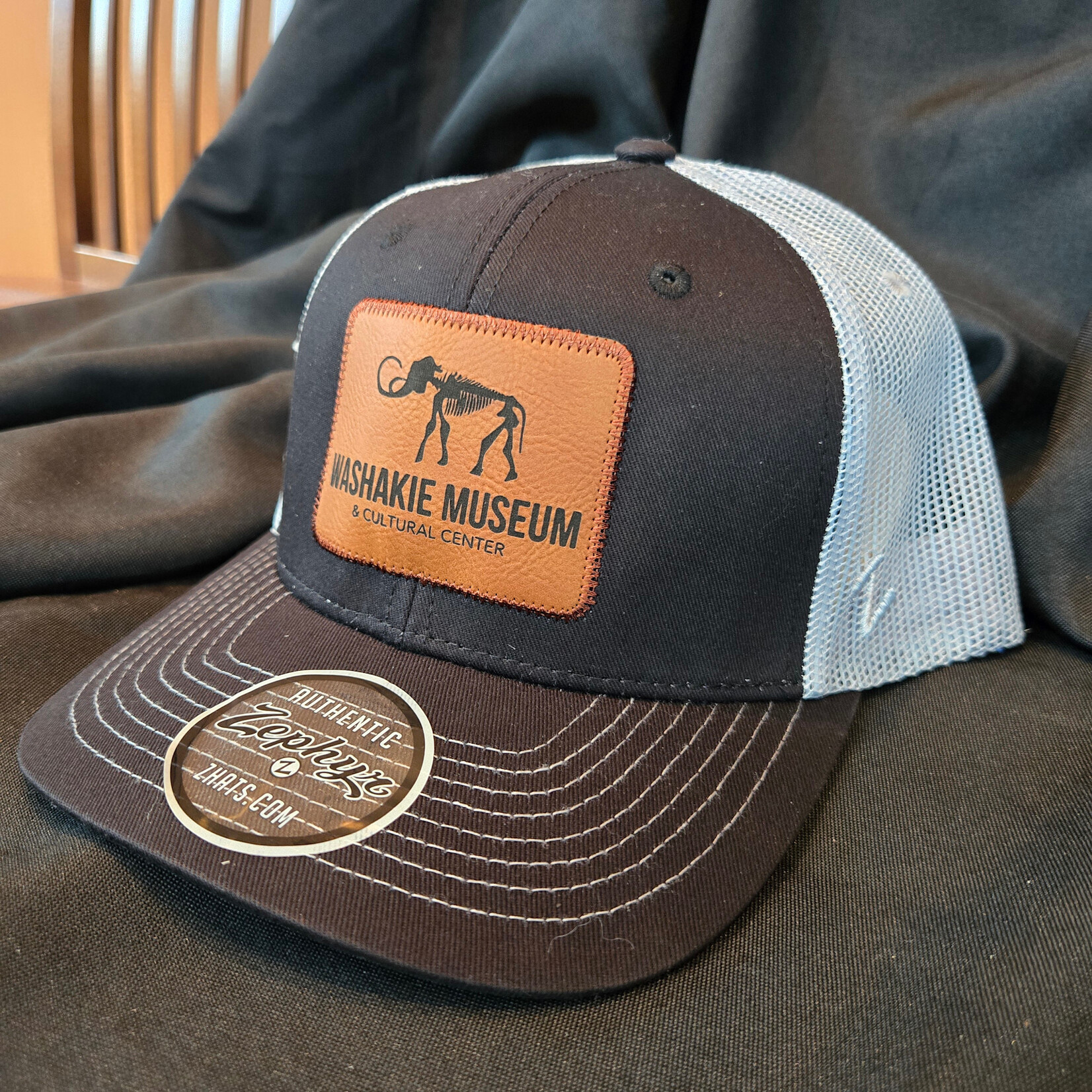 Black and Grey Trucker Logo Hat