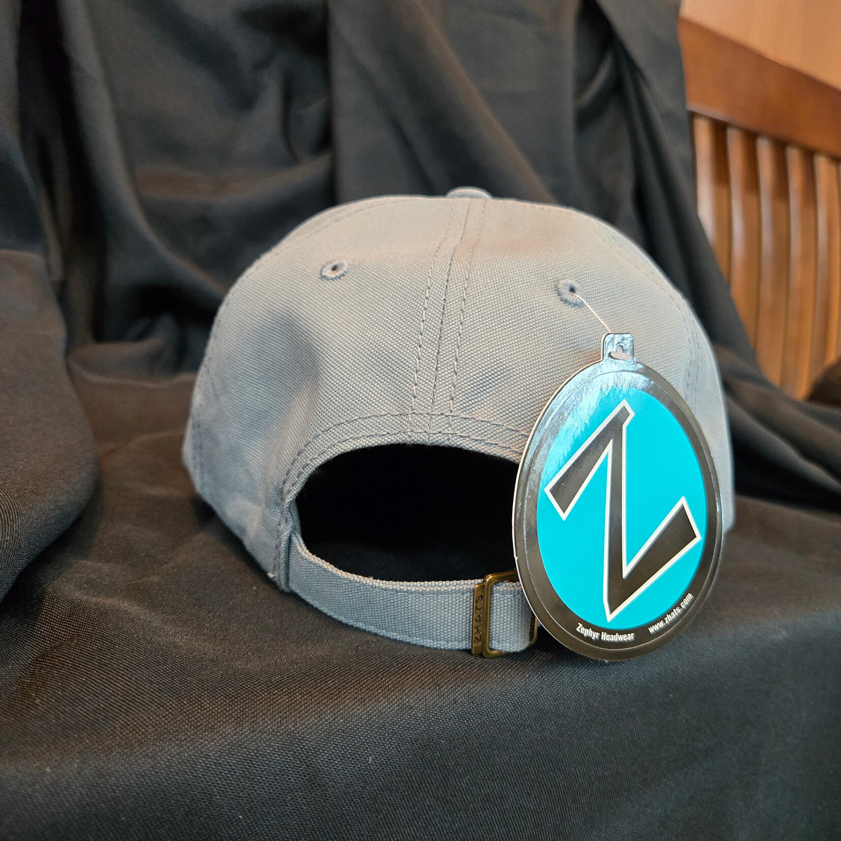 Blue with Leather Patch Logo Hat