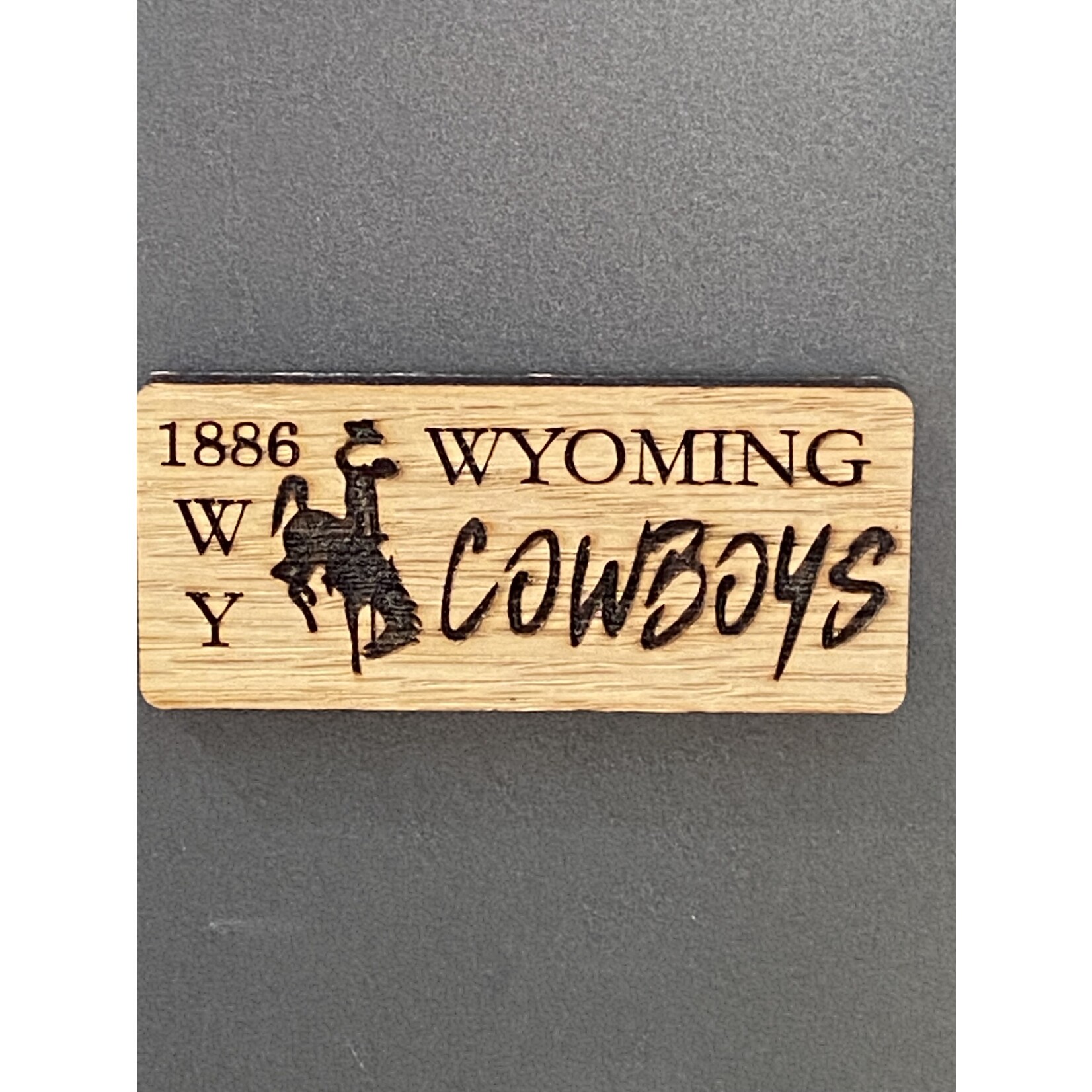 License Plate Wyo Cowboys Magnet